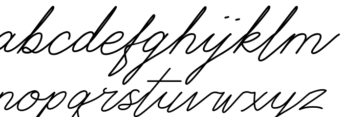 Digital Signature Font LOWERCASE