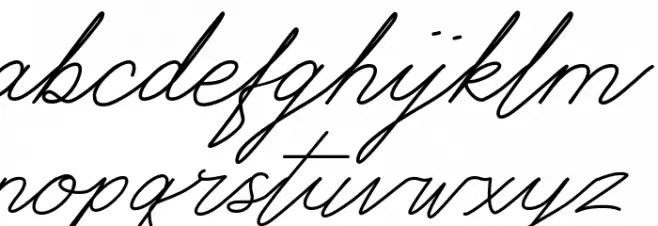 Digital Signature फ़ॉन्ट लोअरकेस