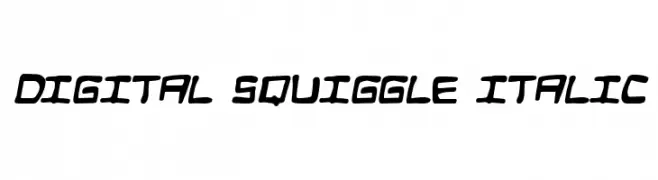Digital Squiggle Italic  नि: शुल्क फ़ॉन्ट्स डाउनलोड
