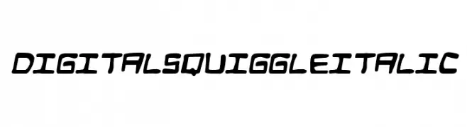 Digital Squiggle Italic  les polices de caractères gratuit tlcharger