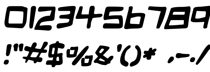 Digital Squiggle Italic Font OTHER CHARS