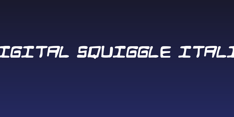 Digital Squiggle Italic Social Header