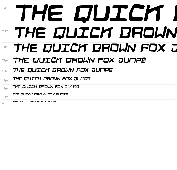 Digital Squiggle Italic Waterfall