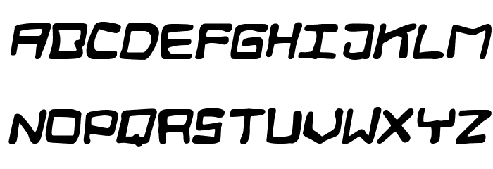 Digital Squiggle Italic Font LOWERCASE