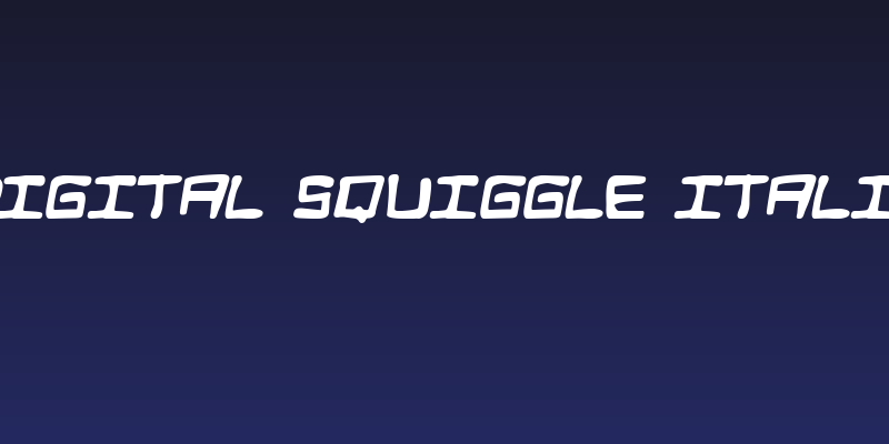 Digital Squiggle Italic Social Header