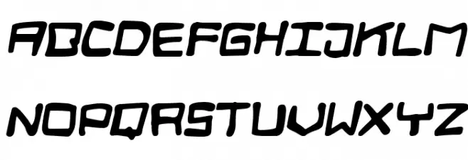 Digital Squiggle Italic 字体 小写