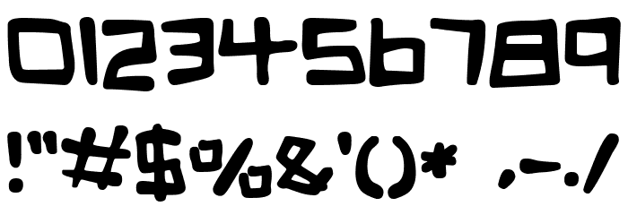 Digital Squiggle Font OTHER CHARS