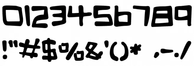 Digital Squiggle Font OTHER CHARS