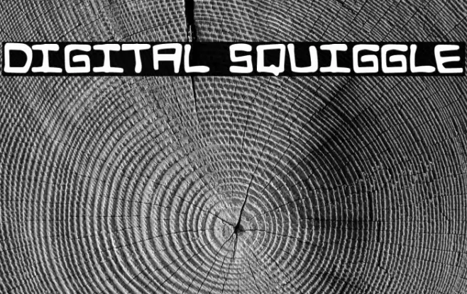 Digital Squiggle Font examples