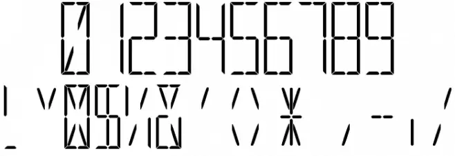 Digital System Font OTHER CHARS