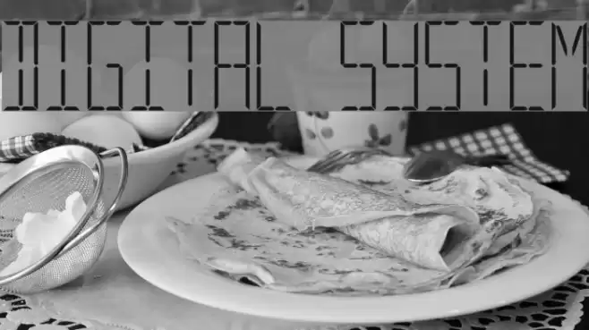 Digital System Font examples