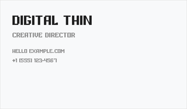 Digital Thin Business Card