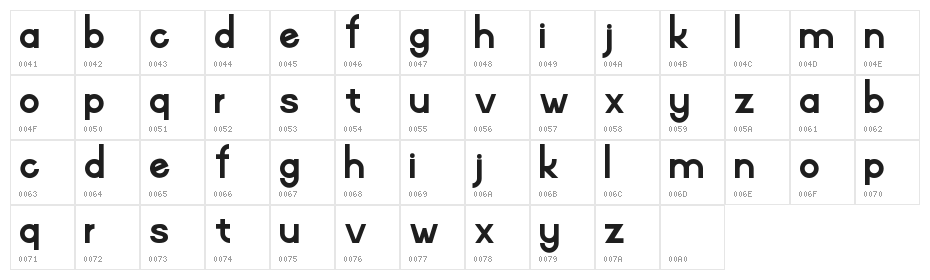 Digital-Video-Regular Character Map