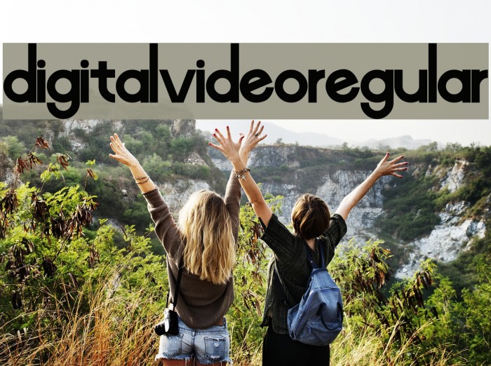 Digital-Video-Regular Font examples