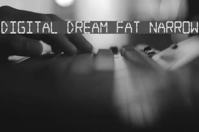 Digital dream Fat Narrow خط examples