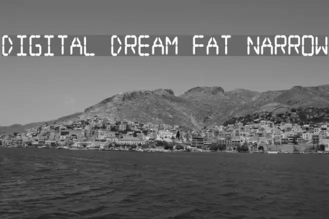Digital dream Fat Narrow خط examples