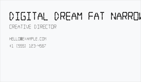 Digital dream Fat Narrow Business Card