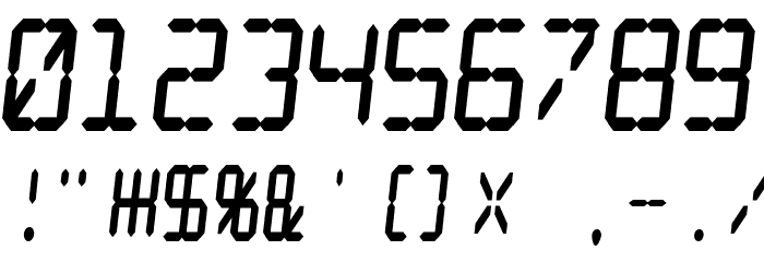 Digital dream Fat Skew Narrow Font OTHER CHARS