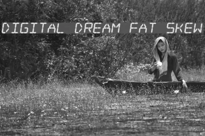 Digital dream Fat Skew Font examples