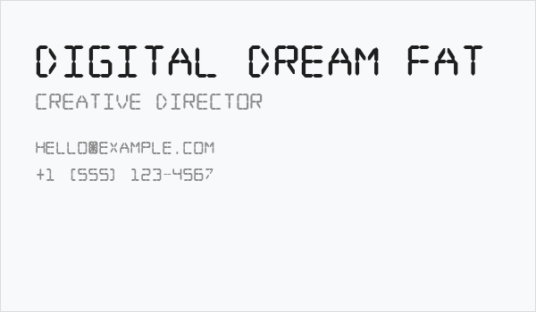 Digital dream Fat Business Card