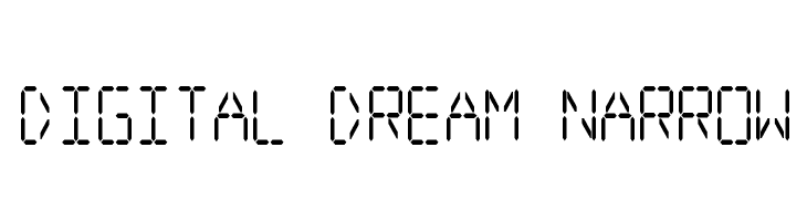 Digital dream Narrow  les polices de caractères gratuit tlcharger