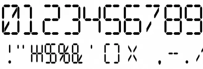 Digital dream Narrow Font OTHER CHARS