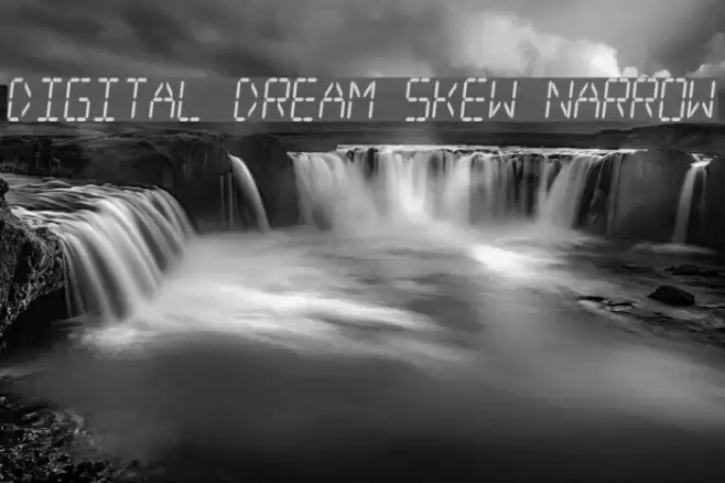 Digital dream Skew Narrow फ़ॉन्ट examples