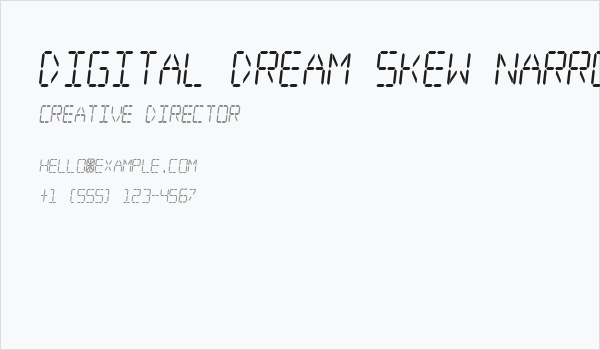 Digital dream Skew Narrow Business Card
