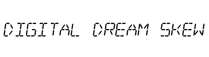 Digital dream Skew Font