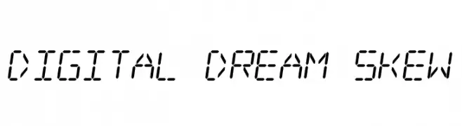 Digital dream Skew  les polices de caractères gratuit tlcharger