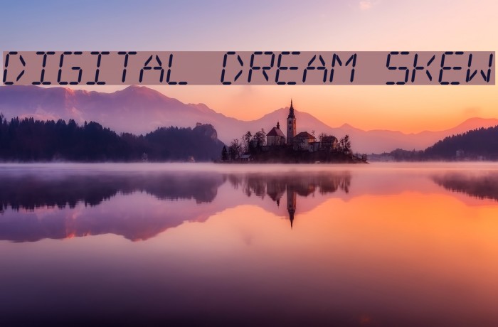 Digital dream Skew Font examples