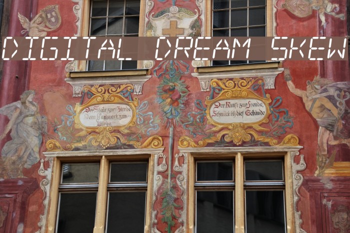 Digital dream Skew Font examples