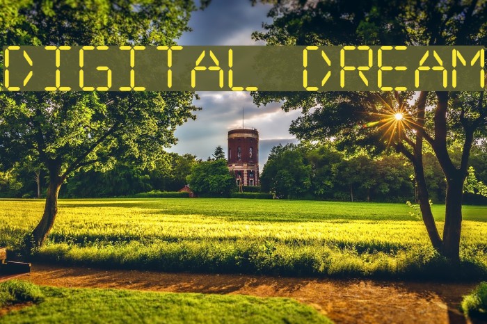 Digital dream Font examples