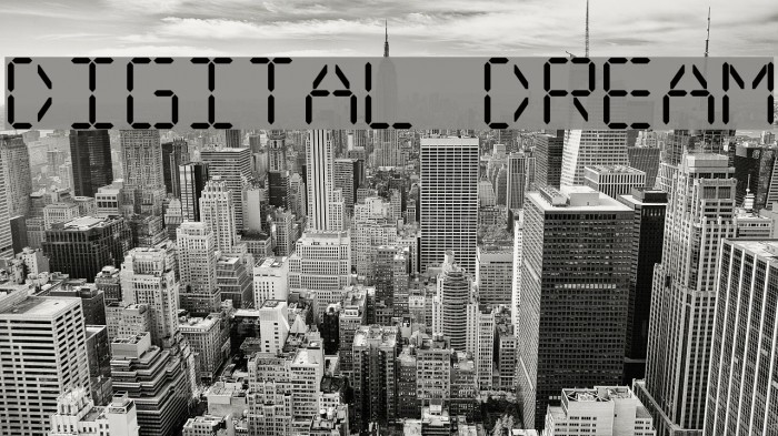 Digital dream Font examples