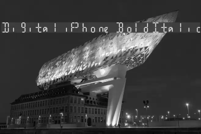 Digital iPhone Bold Italic Font examples