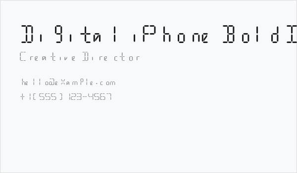 Digital iPhone Bold Italic Business Card