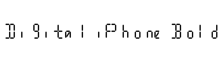 Digital iPhone Bold  Frei Schriftart Herunterladen