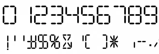 Digital iPhone Bold Font OTHER CHARS