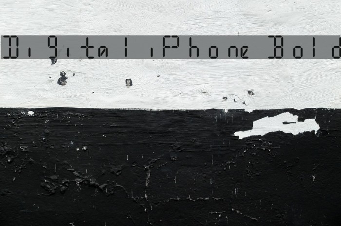 Digital iPhone Bold Font examples