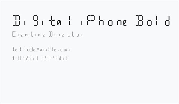 Digital iPhone Bold Business Card