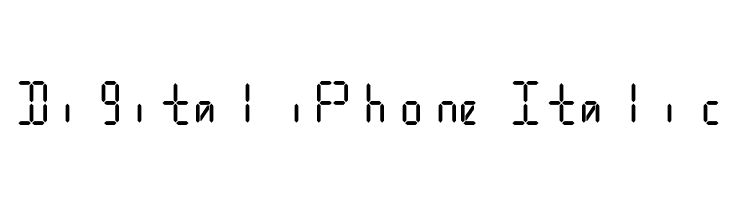 Digital iPhone Italic  les polices de caractères gratuit tlcharger