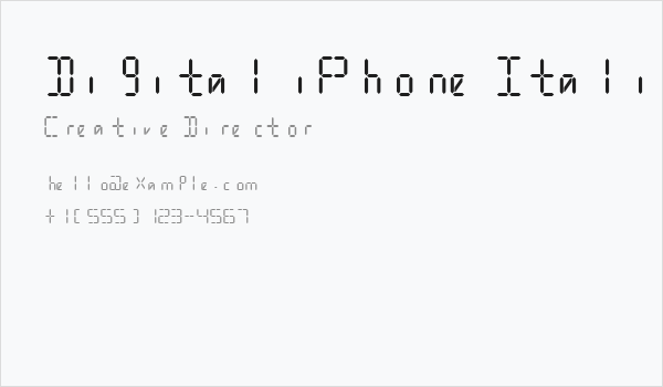 Digital iPhone Italic Business Card
