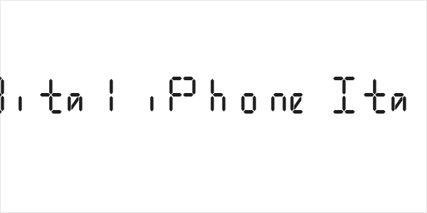 Digital iPhone Italic Logo