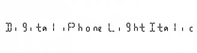 Digital iPhone Light Italic  Fuentes Gratis Descargar