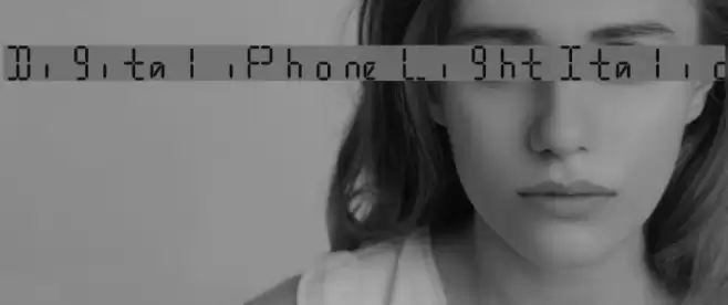 Digital iPhone Light Italic Font examples