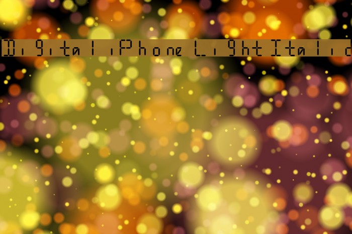 Digital iPhone Light Italic Font examples