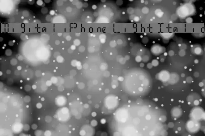 Digital iPhone Light Italic Font examples