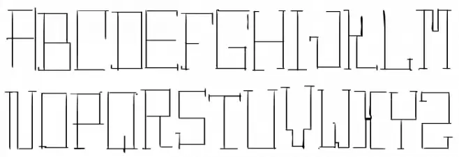 Digital ruins Schriftart Groß