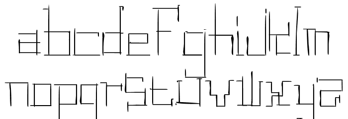 Digital ruins Font LOWERCASE