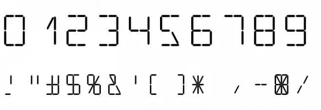 Digital16 Font OTHER CHARS